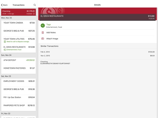 Grand Savings Bank iPad screenshot 3 - Finance app