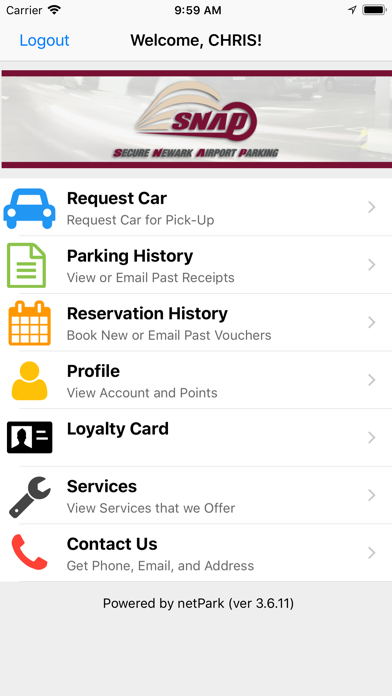 SNAP Parking iPhone screenshot 1 - Travel app