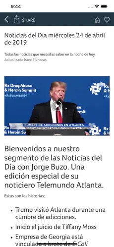 Screenshot 2 Telemundo Atlanta iphone