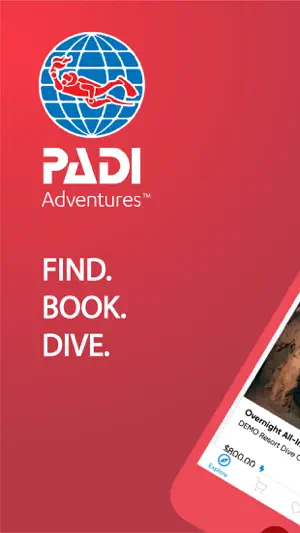 PADI Adventures: book diving screenshot 1