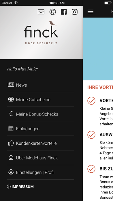 Modehaus Finck Screenshot