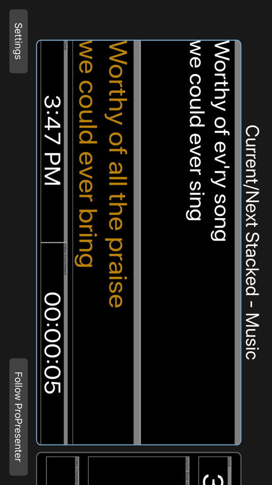 #2. ProPresenter Stage (iOS) Podle: Renewed Vision LLC
