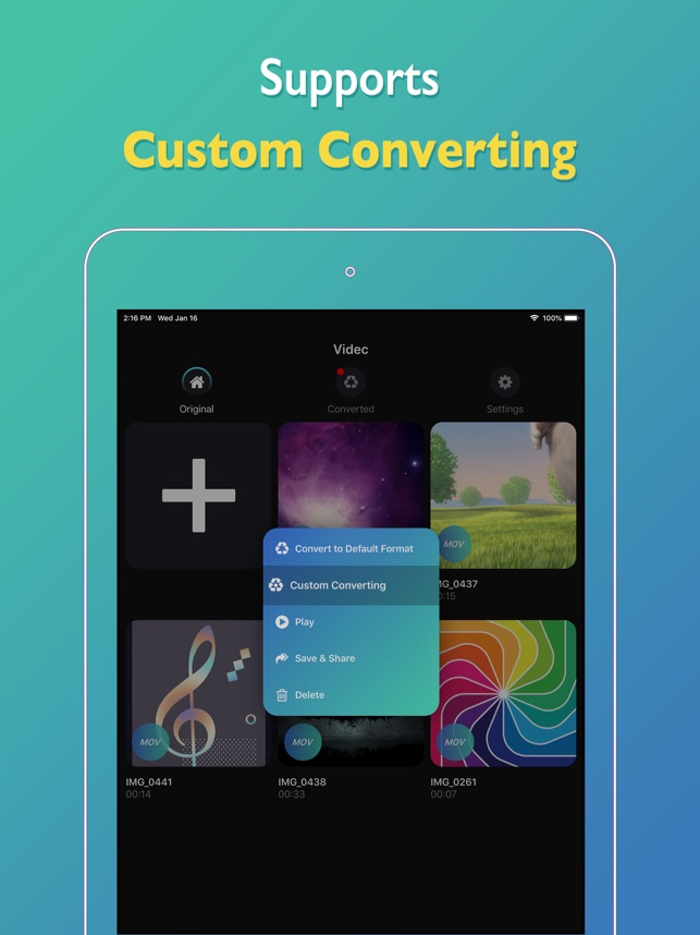 ‎Videc - Any Video Converter Screenshot
