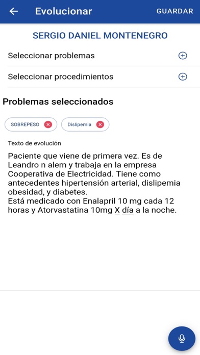 Integrando Salud Móvil Screenshot