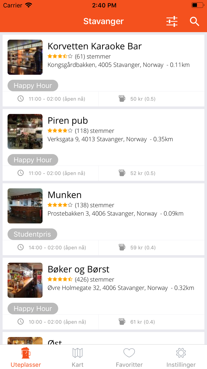 Ølpriser og Happy Hour