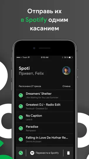 Скриншот SpotiApp - Export Music на iPhone 4