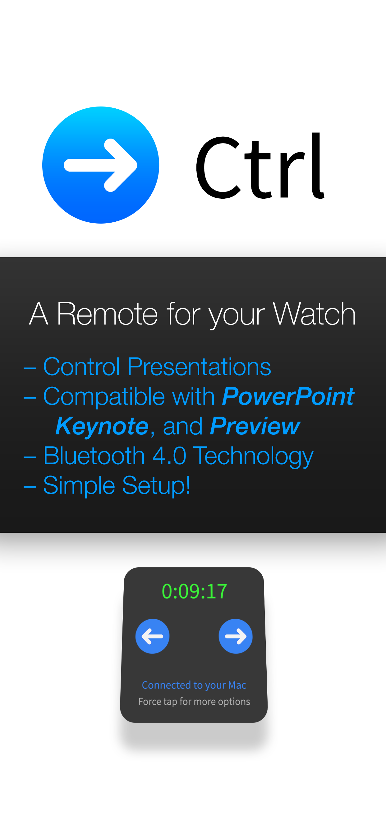 Ctrl ~ A Remote for your Watch