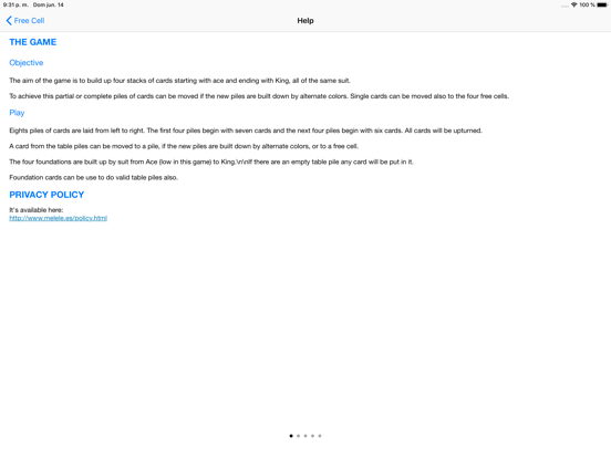 i.Free Cell iPad screenshot