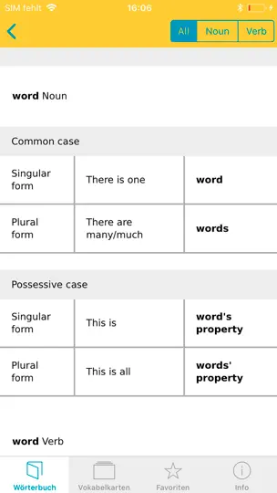 Captura de pantalla de Großes Englisch Wörterbuch en iPhone 5