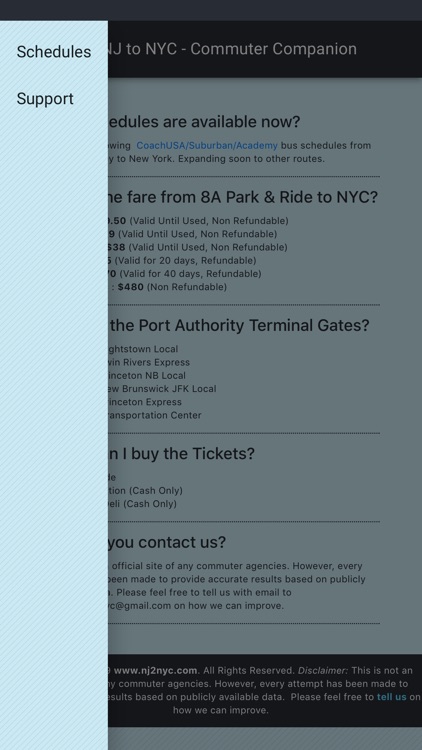 NJ to NYC - Commuter Companion