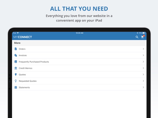 ISN MyConnect iPad screenshot 1 - Business app