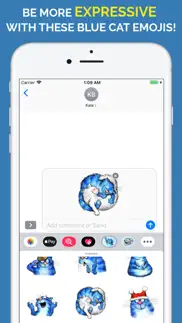 blue cat emojis iphone screenshot 4