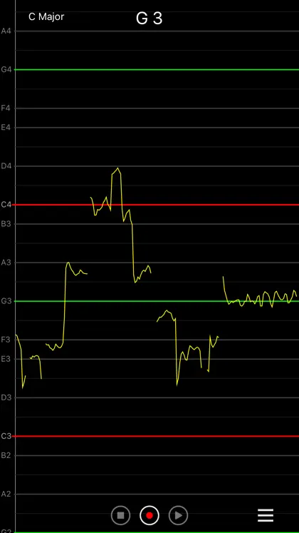 Screenshot 3 di 5 di Vocal Pitch Monitor