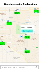 Bike Stations Boulder screenshot