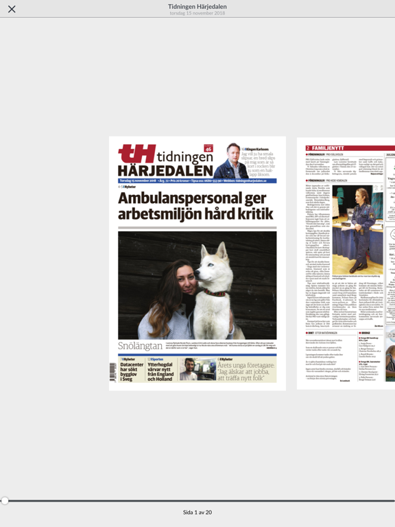 Screenshot #6 pour Tidningen Härjedalen e-tidning