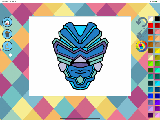 Paint carnival masks iPad screenshot