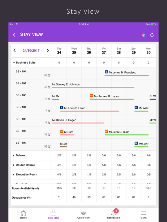 Hybrid PMS & Channel Manager iPad screenshot