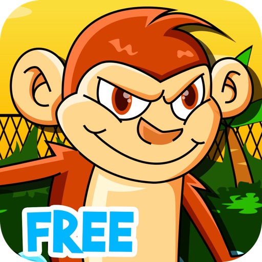 Smily Monkeys on the Run Free : Animal Jungle Running game Icon