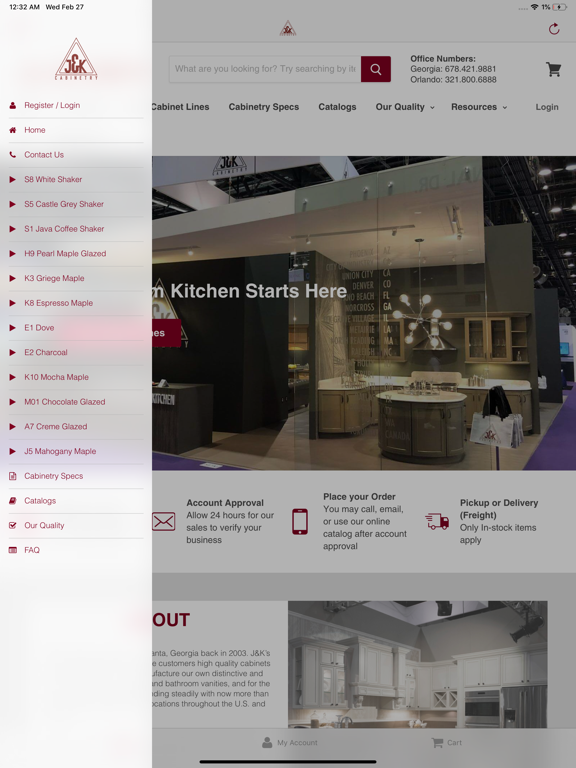 J&K Cabinetry iPad screenshot 2 - Shopping app