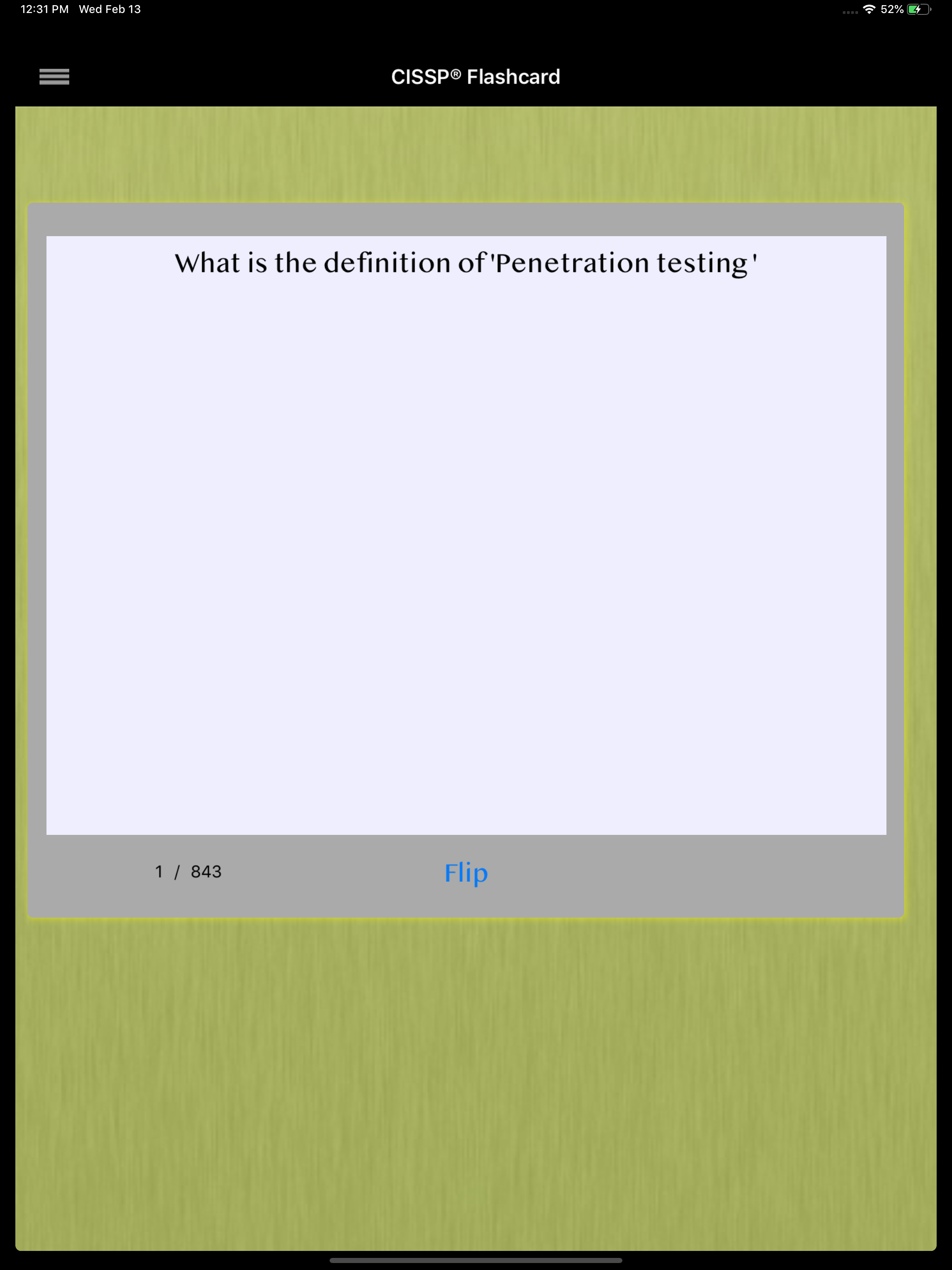 CISSP® Flashcard screenshot 4