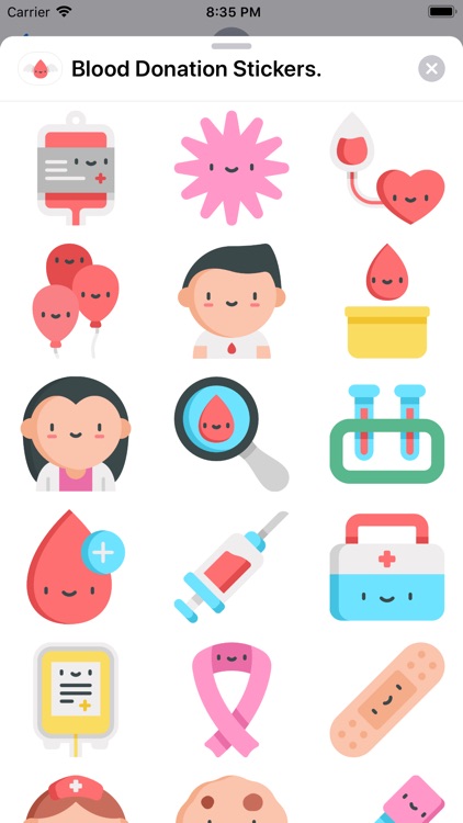 Blood Donation Stickers.