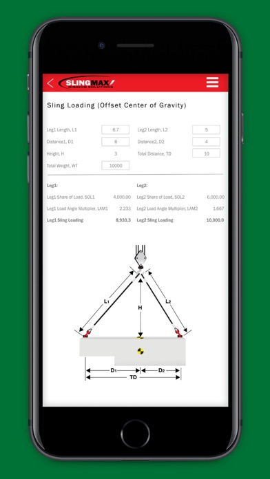 Screenshot 1 of Slingmax Rigging Resource App