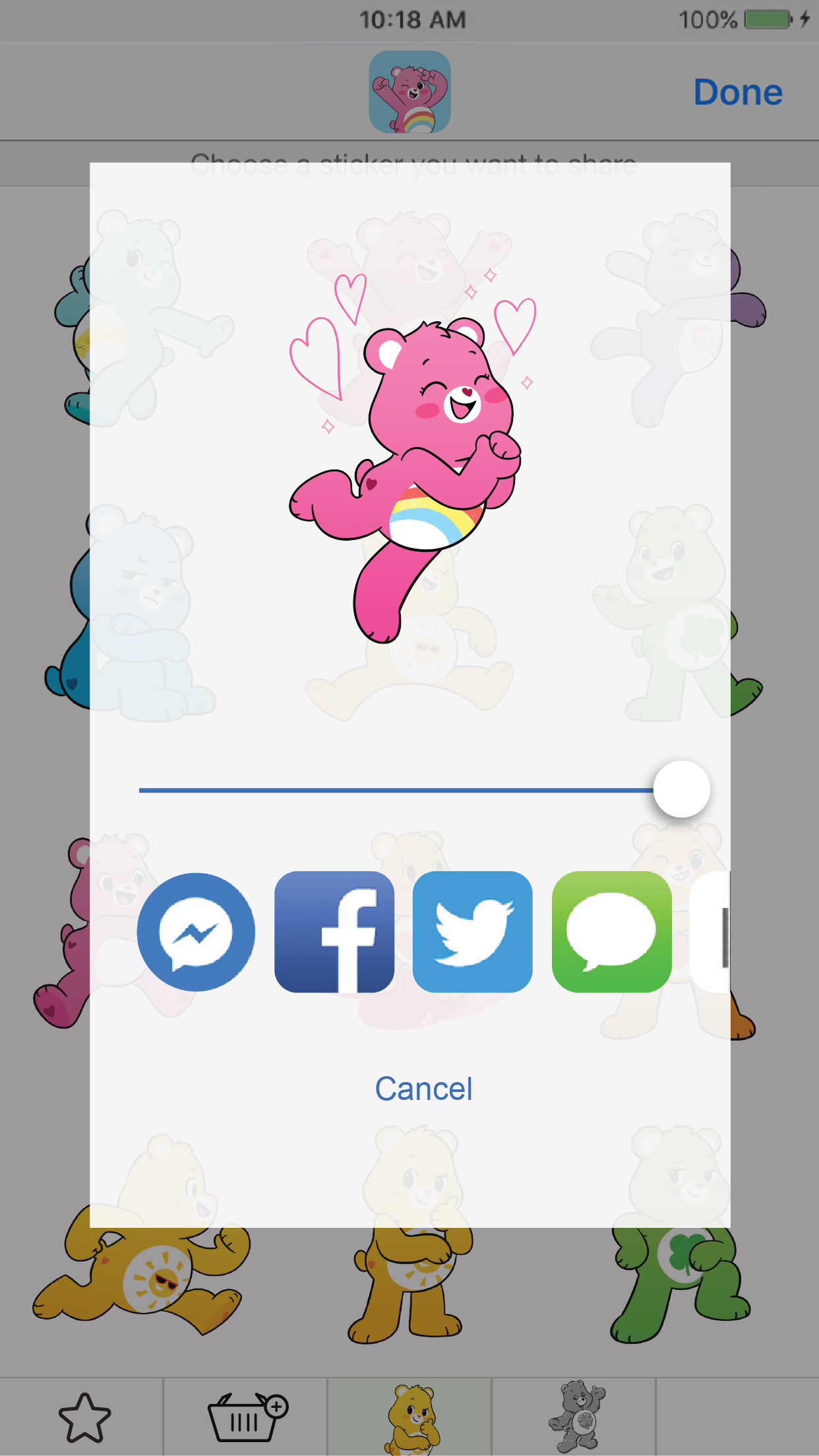 Care Bears Sticker Share