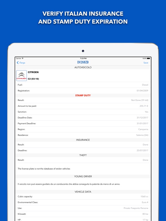 iTarga - Verify license plate screenshot 2