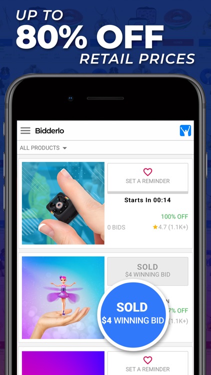 BIDDERLO: DEALS FROM $1