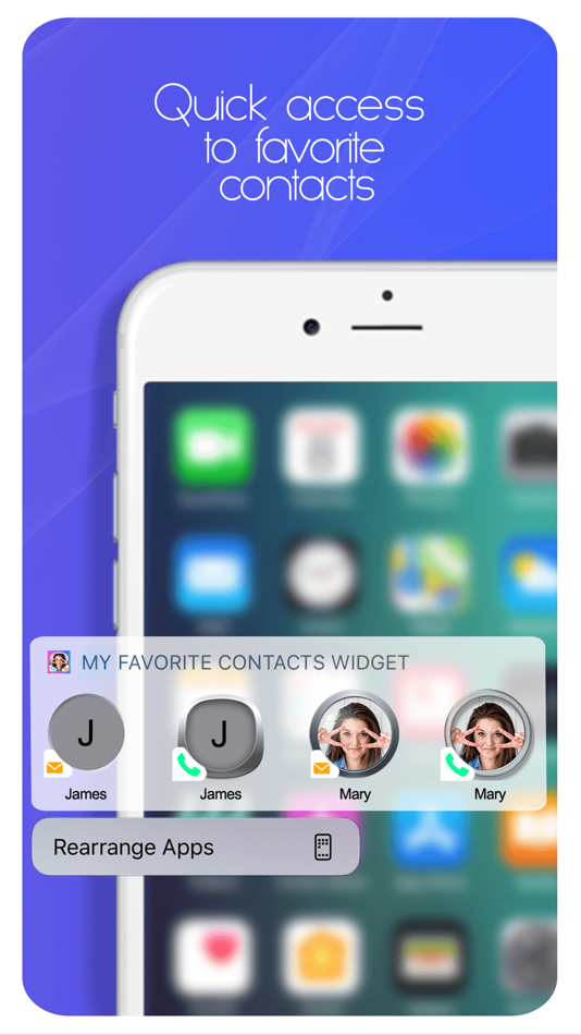 #6. My Contacts Home Screen Widget (iOS) Podle: Ivica Lakicevic