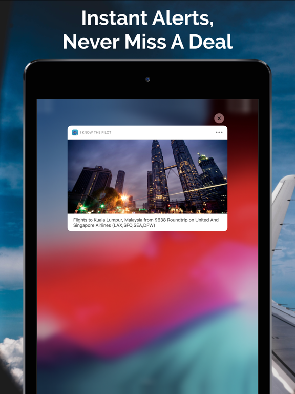 I Know The Pilot. Flight Deals iPad screenshot 3 - Travel app