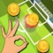 Pass the other between two coins and win the match