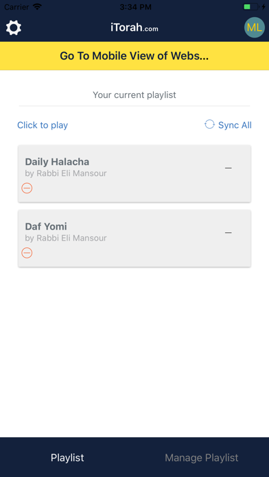 iTorah Mobile Screenshot