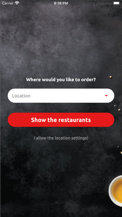 Hamm - food ordering Screenshot