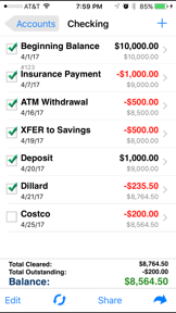 Accounts 2 Checkbook screenshot