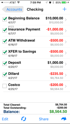 Accounts 2 Checkbook screenshot 3