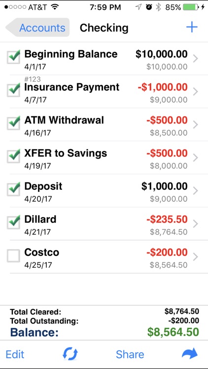 Accounts 2 Checkbook