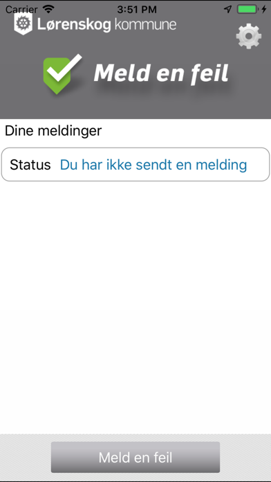 Meld en feil Screenshot