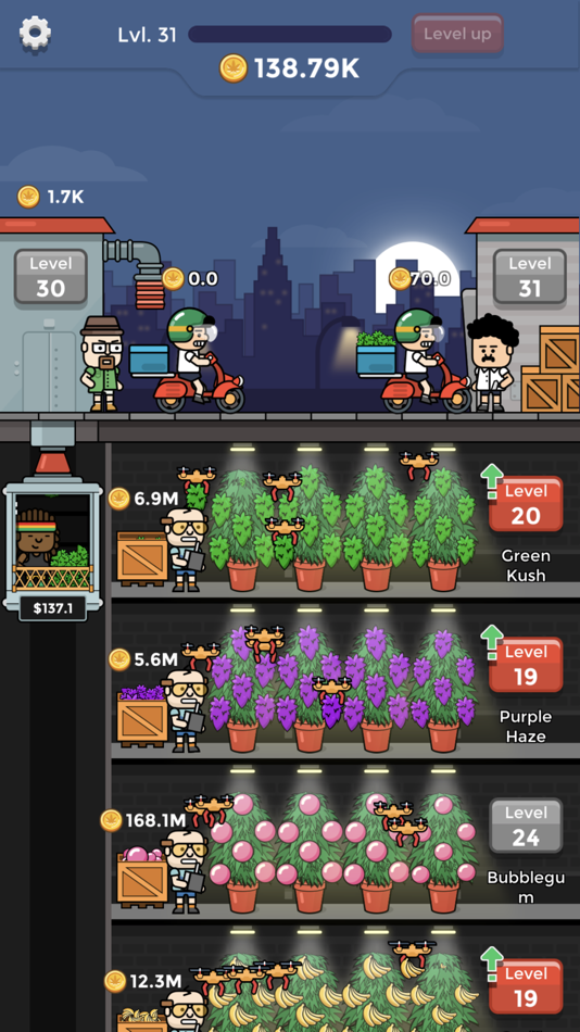 #2. Weed Factory Idle (iOS) 由: Spider Solitaire
