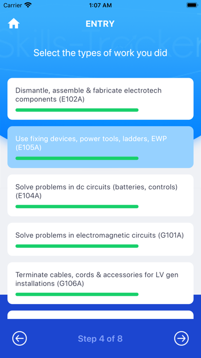 S-T Mobile: Skills-Tracker Screenshot