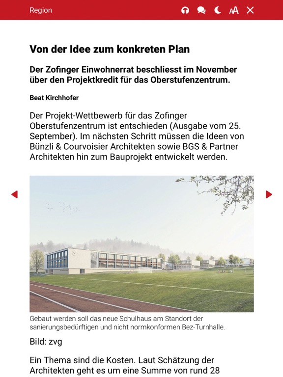 Zofinger Tagblatt - E-Paper screenshot 4