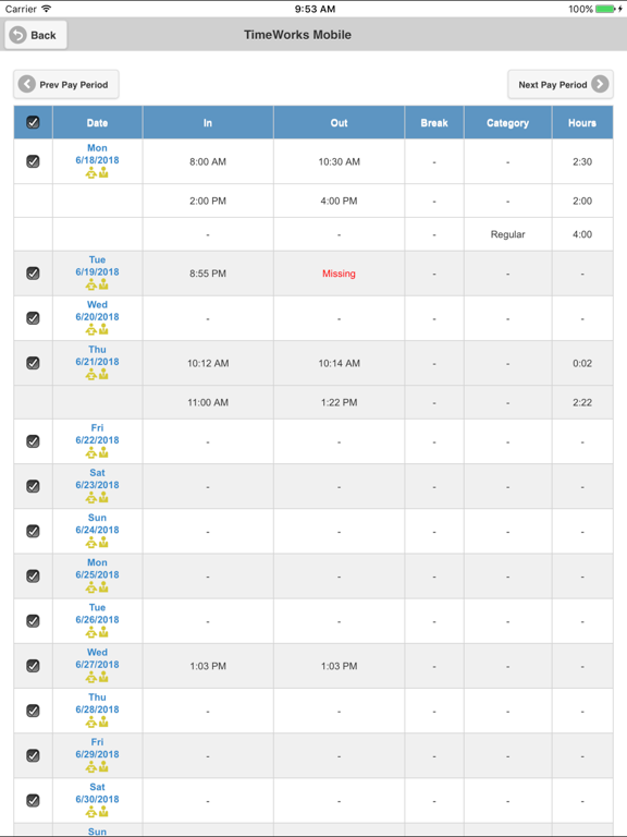 Screenshot #6 pour TimeWorksPlus