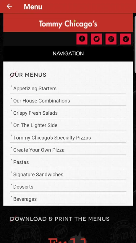 Tommy Chicagos Pizza