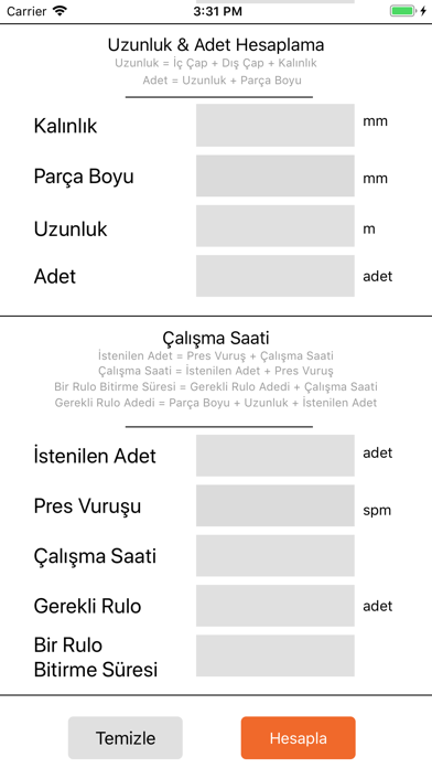 Screenshot #3 pour Coiltech Rulo Hesaplayıcı