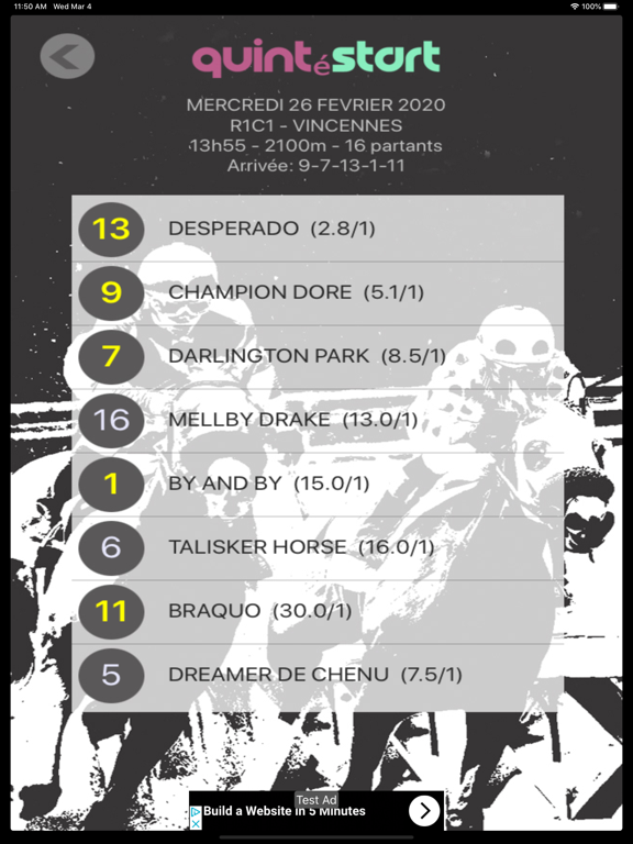 Screenshot #6 pour Quinté Start Pronostic Quinté+
