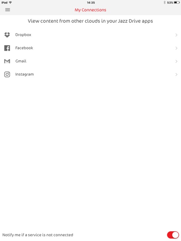 Jazz Drive iPad screenshot 8 - Utilities app