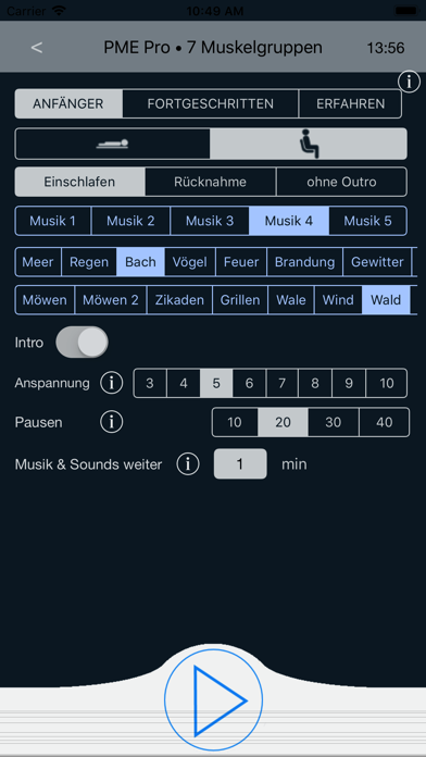 Progressive Muskelentspannung. Screenshot