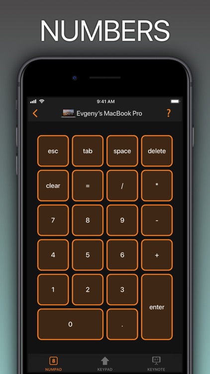 NumPad, KeyPad remote keyboard