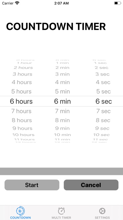 MultiTimer - Multi second