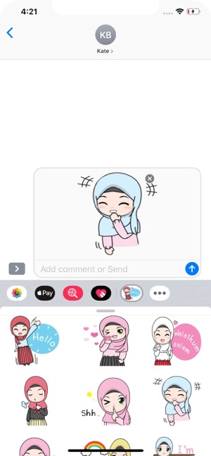 Cute Hijab Stickers Pack(圖7)-速報App